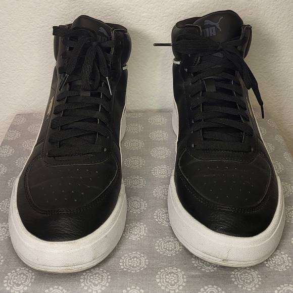 Puma Caven Mid Calf Sneakers in Black and White size 10 - Picture 2 of 7